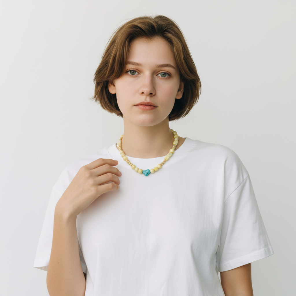 Lemon Jade and Turquoise Statement Necklace